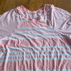 lululemon athletica Pink and White Striped shirt